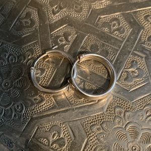 Silver hoop earrings